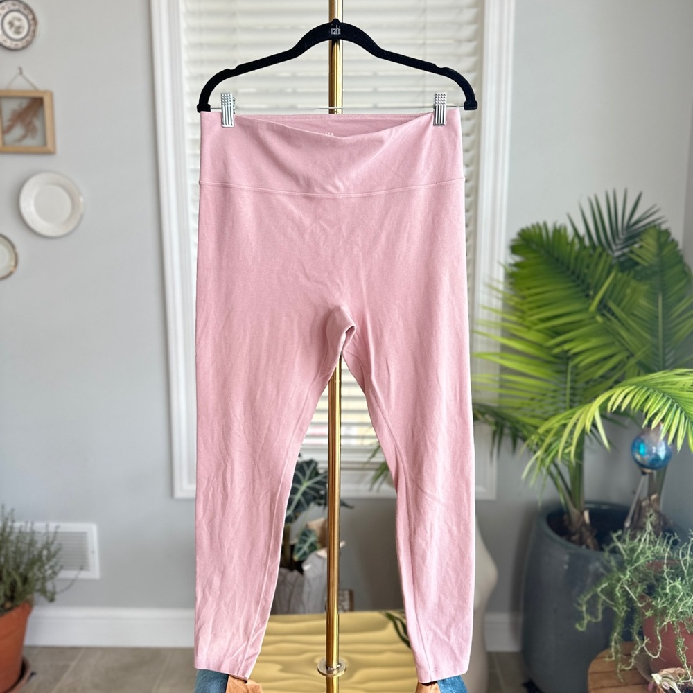 Athleta PEBBLE PINK Intuition Yoga Pilates Tights Leggings Size Large